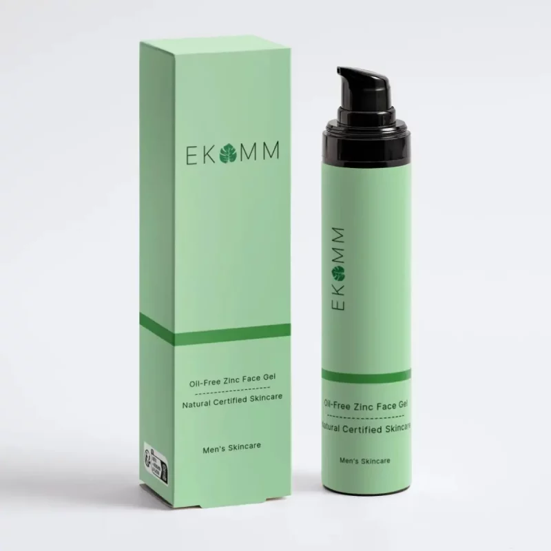 EKOMM oil free zink ansiktsgel herrvård 50 ml för daglig hudvård