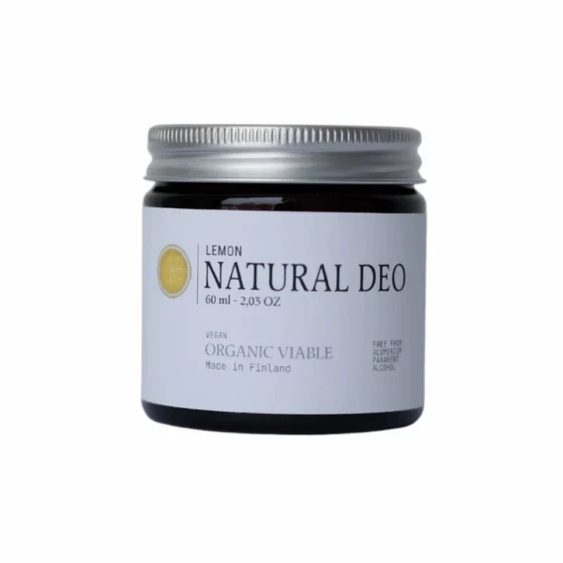 Natural Deo Fresh Lemon 60 ml krämdeodorant i glasburk