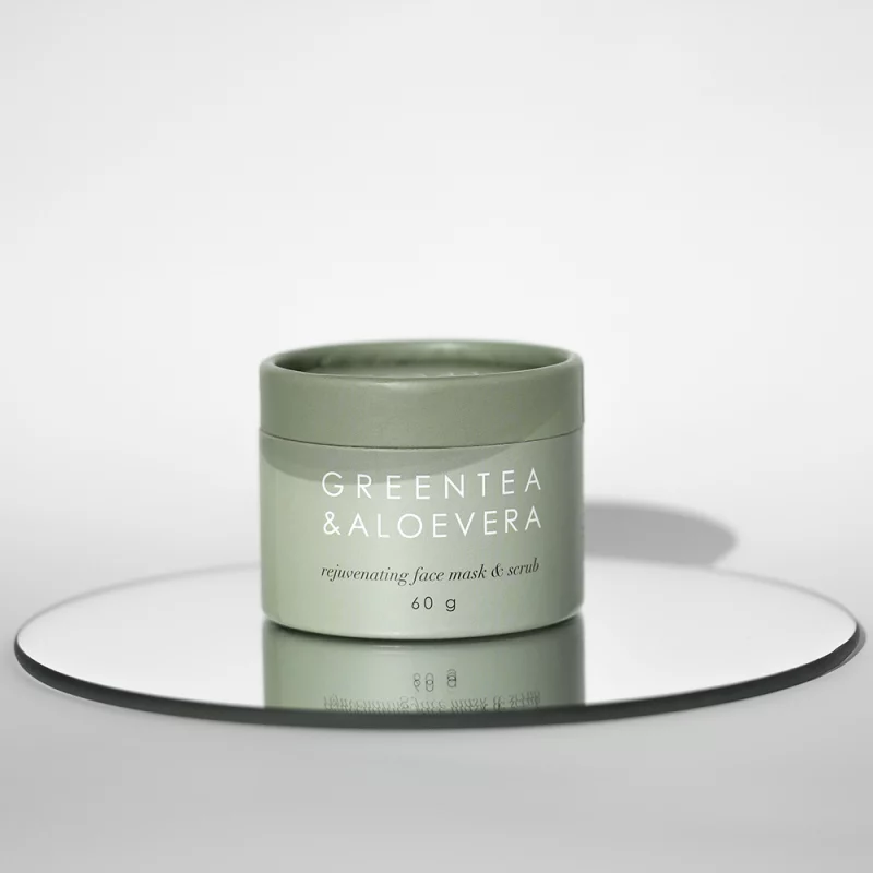 Green Tea & Aloe Vera Ansiktsmask i Pulverform – 60 g
