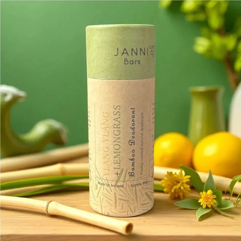 Janni Bars Bamboo Deodorant citrongräs ylang ylang 65g stående förpackning