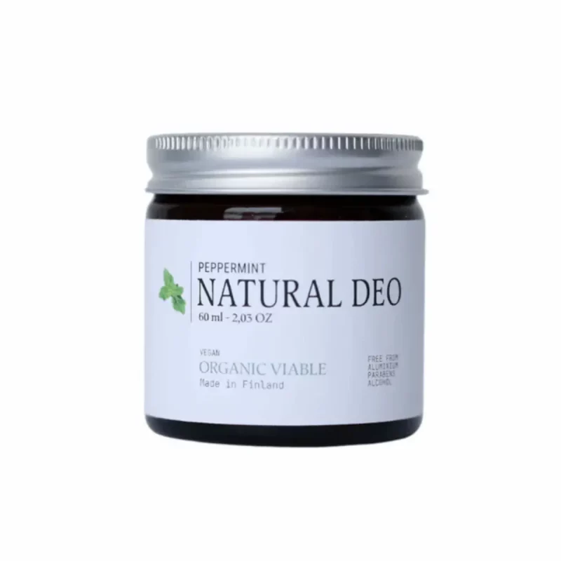 Natural Deo Peppermint 60 ml i glasburk med lock